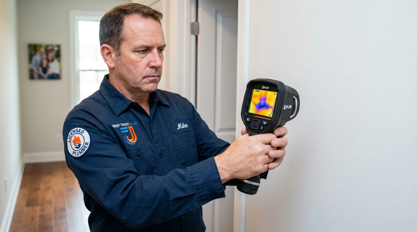 Thermal imaging leak detection by Johns Plumbing LLC in Fords